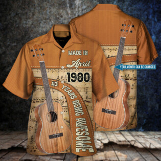 Guitar Love Years Of Being Awesome Personalized - Hawaiian Shirt - Personalized Photo Gifts, Custom Photo Gifts, Personalized Gifts Ideas for men and women, kids - Owl Ohh