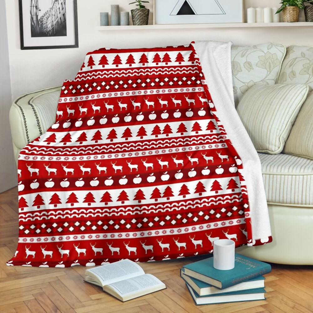 Christmas Teacher Simple Pattern - Flannel Blanket - Owl Ohh - Owl Ohh