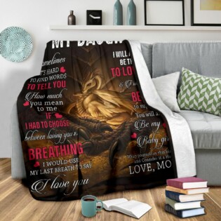 To My Daughter Dragon Flannel Blanket 778 - Owl Ohh