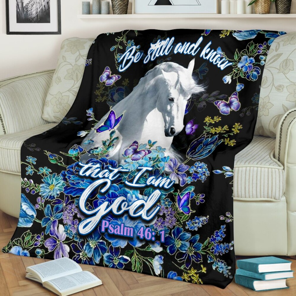 Horse Be Still And Knowing That I Am God Horse - Flannel Blanket - Owl Ohh - Owl Ohh