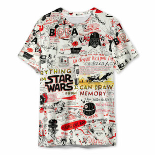 Star Wars All Funny Quotes Comic Style - Unisex 3D T-shirt