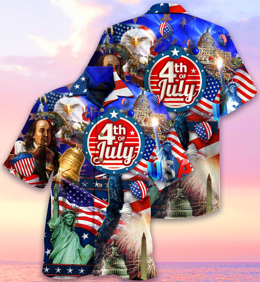 America Love July Style - Hawaiian Shirt - Owl Ohh - Owl Ohh