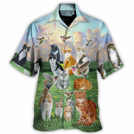 Cat Go To Heaven - Hawaiian Shirt - Owl Ohh - Owl Ohh