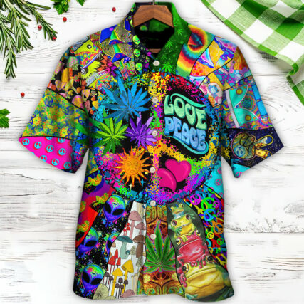 Hippie Alien Frogs Love Peace Amazing Style - Hawaiian Shirt - Owl Ohh - Owl Ohh