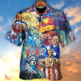 America My Patriotic Heart Beats Red White And Blue - Hawaiian Shirt - Owl Ohh - Owl Ohh