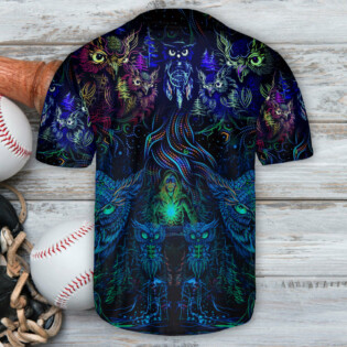 Owl Hippie Nightmare Art - Baseball Jersey - Owl Ohh - Owl Ohh