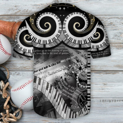 Piano Music Lover Art Style - Baseball Jersey - Owl Ohh