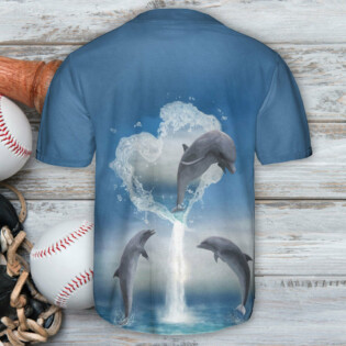 Dolphin Love Sea Freedom Life - Baseball Jersey - Owl Ohh