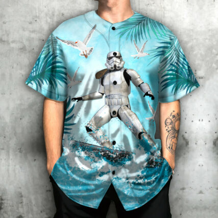 Star Wars Stormtrooper Surfing - Baseball Jersey