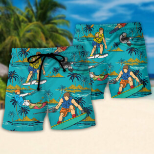 Waterskiing Granpa Some Grandpas Play Bingo Real Grandpas Waterski Lover Waterski - Beach Short