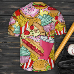 Food Fast Food Art Lover - Baseball Jersey - Owl Ohh