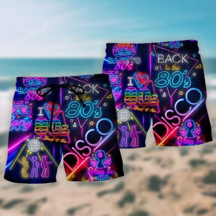 Disco To The Disco Music Love - Beach Short - Owl Ohh - Owl Ohh