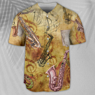 Saxophone Music Love It With Classic Style - Baseball Jersey - Owl Ohh