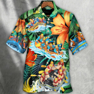 Water Rafting Lover Tropical Style - Hawaiian Shirt - Owl Ohh for men and women, kids - Owl Ohh
