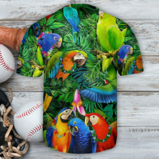 Parrot Tropical Summer Time - Baseball Jersey - Owl Ohh - Owl Ohh