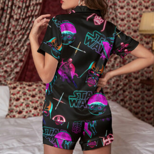 Star Wars Neon Star Wars - Women's Pajama Set With Short Sleeve