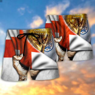 World Cup Qatar 2022 England Will Be The Champion Flag Vintage - Beach Short - Owl Ohh - Owl Ohh