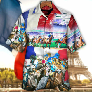 Horse France Horse Racing Amazing Seat Lover - Hawaiian Shirt - Owl Ohh for men and women, kids - Owl Ohh