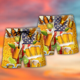 Beer Independence Day America - Beach Short - Owl Ohh - Owl Ohh