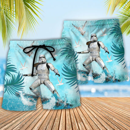Star Wars Stormtrooper Surfing - Beach Short