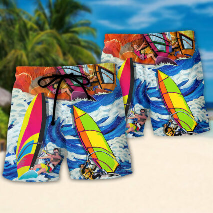Windsurfing Life Begins At 25 Knots Lovers Windsurfing - Beach Short