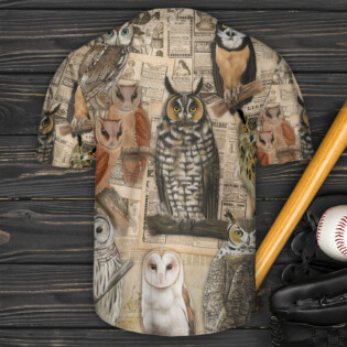 Owl Retro Vintage Style - Baseball Jersey - Owl Ohh - Owl Ohh