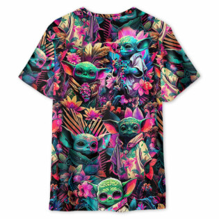 Star Wars Baby Yoda Synthwave Cool - Unisex 3D T-shirt