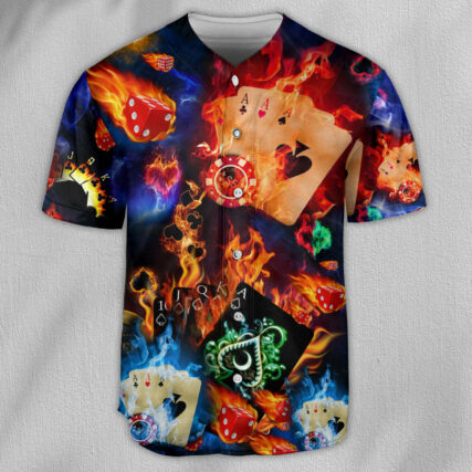 Poker Gambling Life Like Poker Has An Element Of Risk - Baseball Jersey - Owl Ohh - Owl Ohh