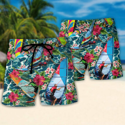 WindsurfingThe Wind Is Calling I Must Go Windsurf Gift Lovers Windsurfing - Beach Short