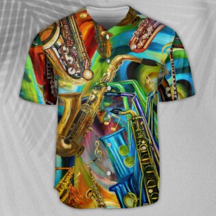 Saxophone Music Saxophone Is My Second Language - Baseball Jersey - Owl Ohh