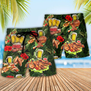 Barbecue Funny BBQ Beer Once You Put My Meat In Your Mouth You're Going To Want To Swallow - Beach Short
