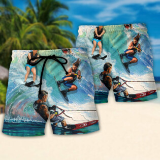 Waterskiing  Water Ski to Burn Off The Crazy Waterskiing Lover - Beach Short