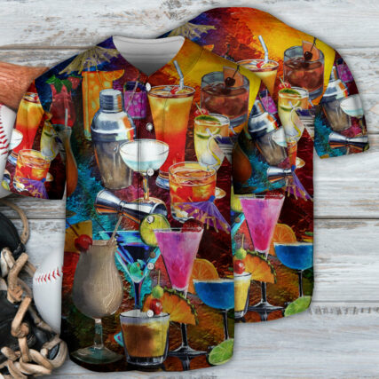 Cocktail Fruit Colorful Style - Baseball Jersey - Owl Ohh - Owl Ohh