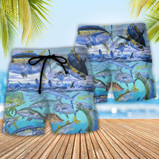 Fishing Undersea The Rodfather Tuna Fish - Beach Short