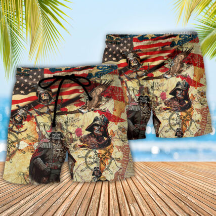 Independence Day Star Wars Darth Vader Pirates Home Is Where The Anchor Drops - Beach Short