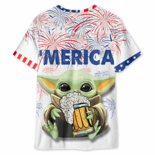 SW Baby Yoda With Beer - Unisex 3D T-shirt