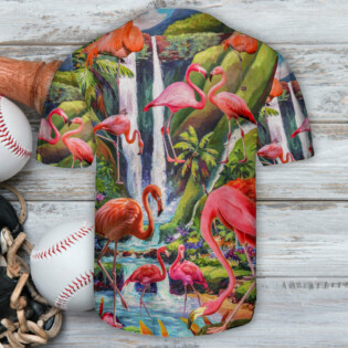 Flamingo Big World Outside Art - Baseball Jersey - Owl Ohh
