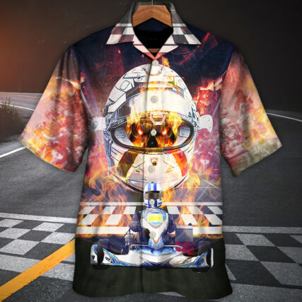 Kart Racing Skull Fire Faster And Faster - Hawaiian Shirt - Owl Ohh - Owl Ohh