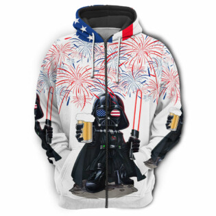 Starwars Independence Day Darth Vader With Beer - Hoodie