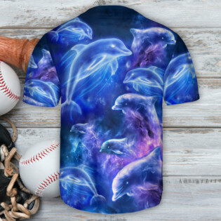 Dolphin Neon Colorful Style - Baseball Jersey - Owl Ohh