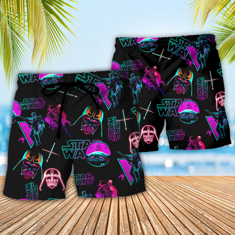 Neon Star Wars - Beach Short