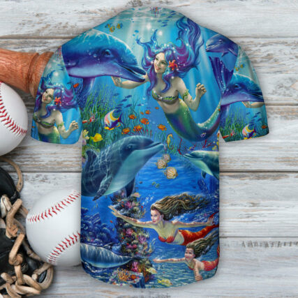 Dolphin Mermaid Love Style Life - Baseball Jersey - Owl Ohh