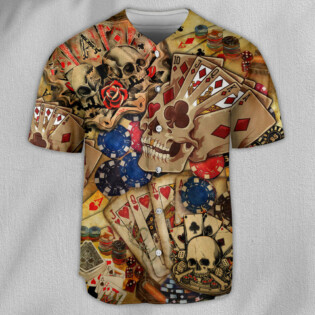 Poker Gambling Life Is Like A Poker Game - Baseball Jersey - Owl Ohh - Owl Ohh