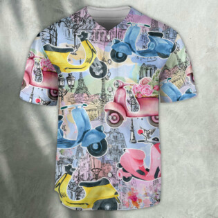 Scooter And City Art - Baseball Jersey - Owl Ohh