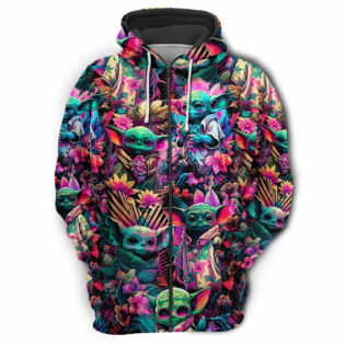 Star Wars Baby Yoda Synthwave Cool - Hoodie