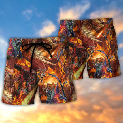 Dragon Fire Combat Amazing - Beach Short - Owl Ohh - Owl Ohh