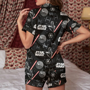 Star Wars Darth Vader With Light Saber - Women's Pajama Set With Short Sleeve