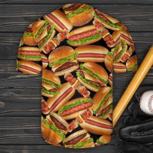Food Hamberger Art Lover - Baseball Jersey - Owl Ohh