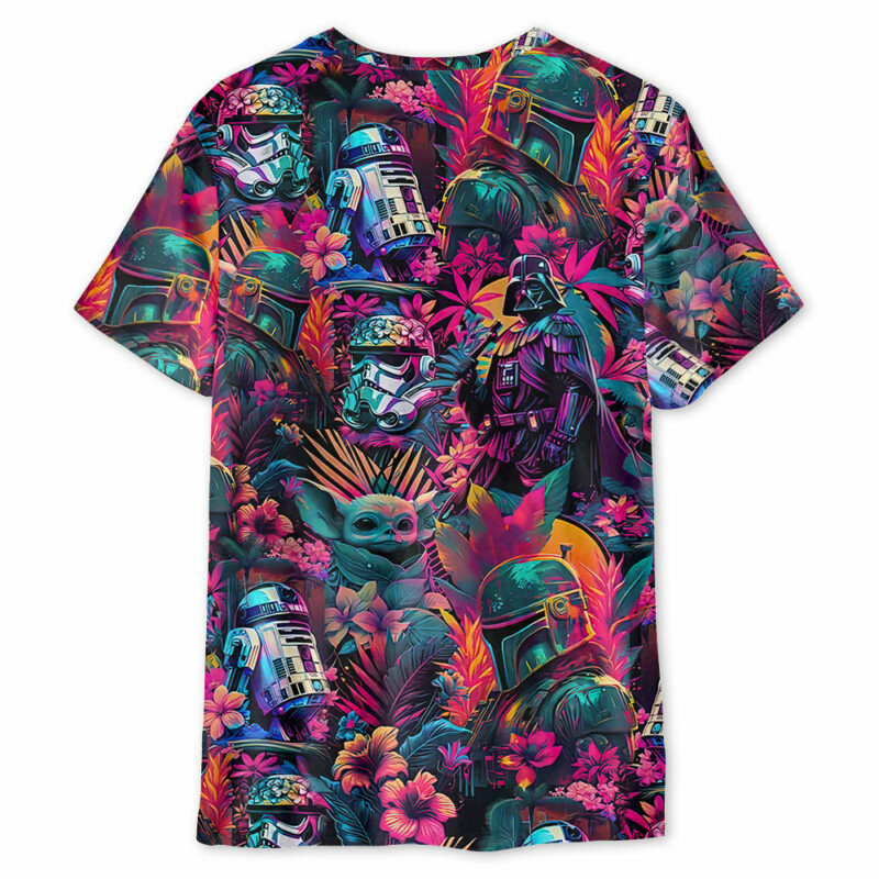 Special Synthwave Color Leaf - T-shirt