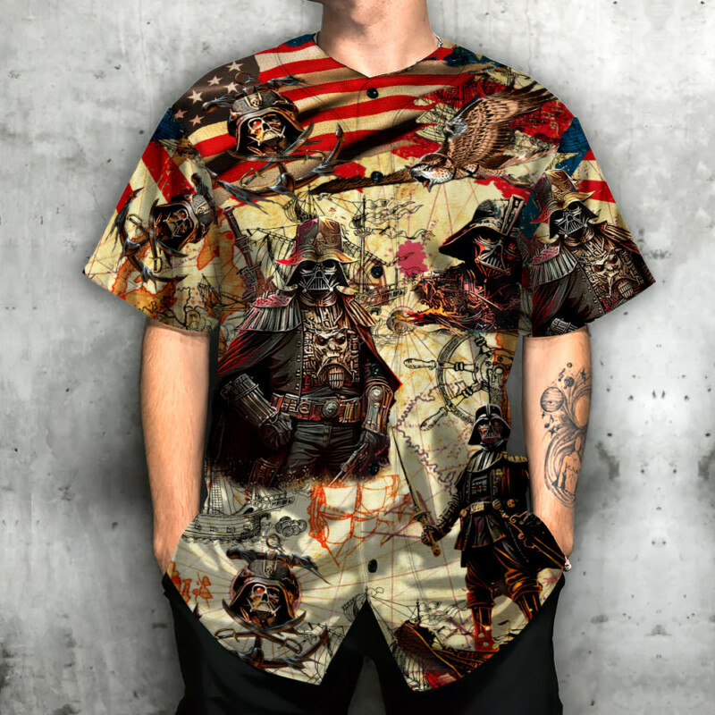 Independence Day Star Wars Darth Vader Pirates Home Is Where The Anchor Drops - Baseball Jersey